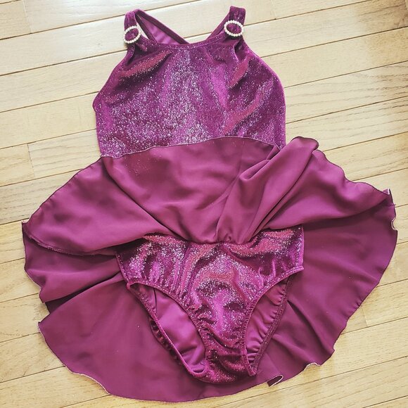 Jerry's Shimmer Velvet Figure Skating Dress - Picture 4 of 10